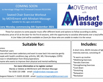 Every Monday : Seated Chair Exercise Workout - Coming Soon